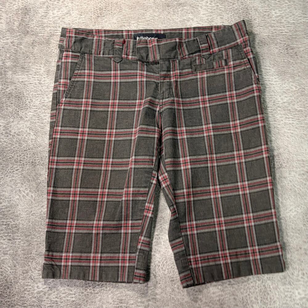 Billabong Plaid Charcoal Bermuda Shorts